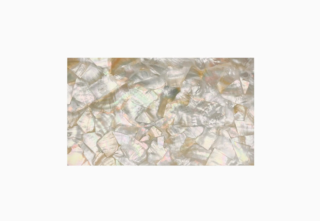 SUPERLATIVA® veneer in Australian Pinctada Fucata white-yellow - 30X30cm - thickness 0,20mm | 8014_AWIR_30_0,20_S