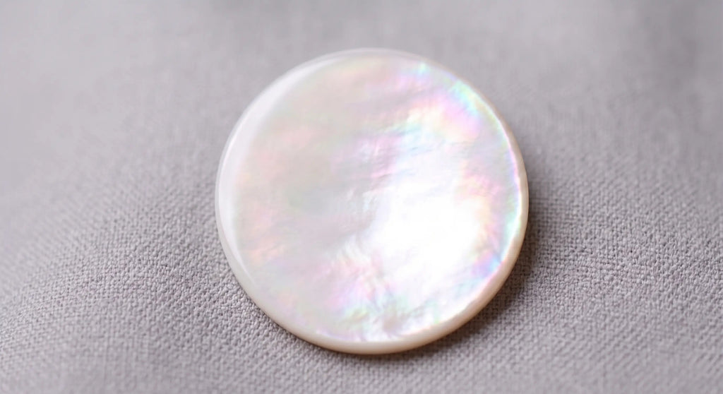 Pure White Mother of Pearl JEWELRY ROUND DIAMETER 50MM THICKNESS 3.00 MM | 9002 AUBI_50 3,00 F
