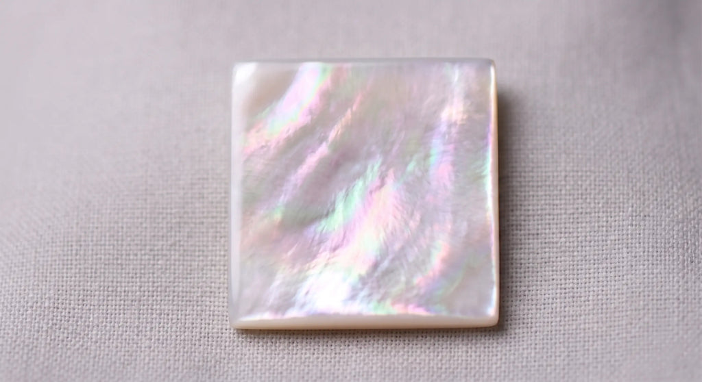 Pure White Mother of Pearl JEWELRY SQUARE 30X30 MM THICKNESS 2.00 MM | 9003 AUBI 30 2,00 F